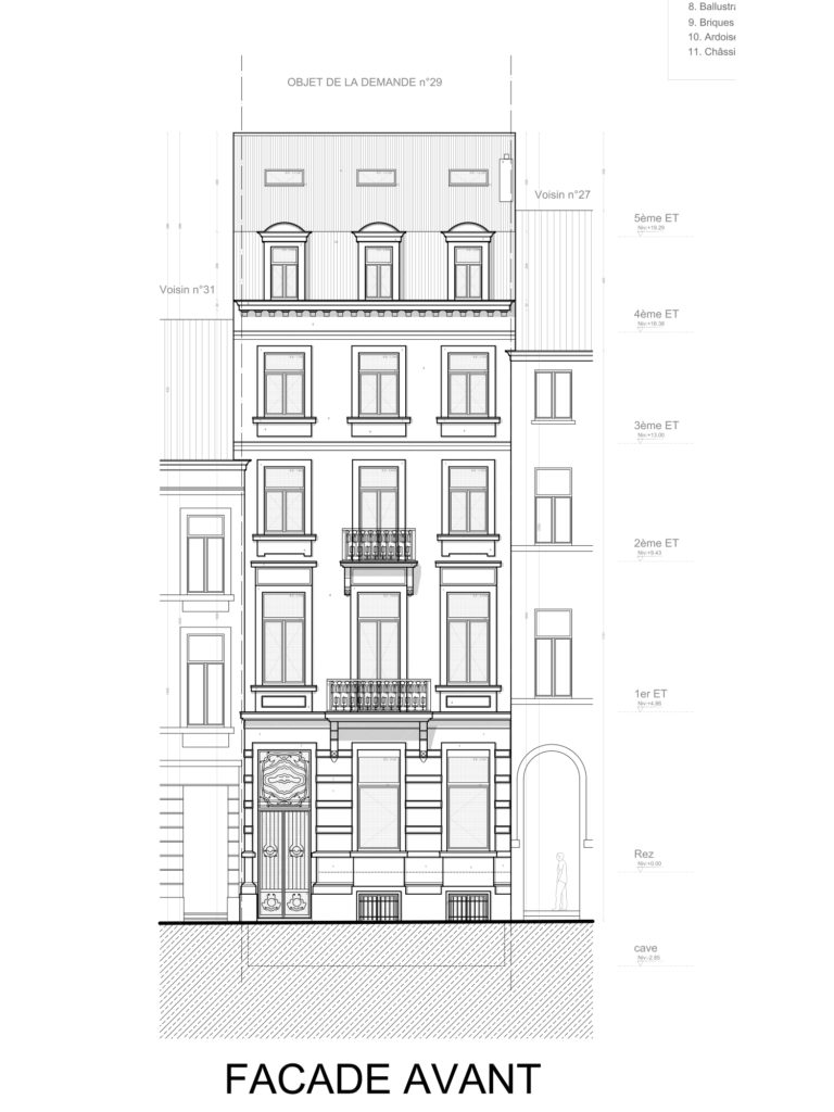 permis d'urbanisme Bruxelles Rue de Suisse 29, 1050 Ixelles