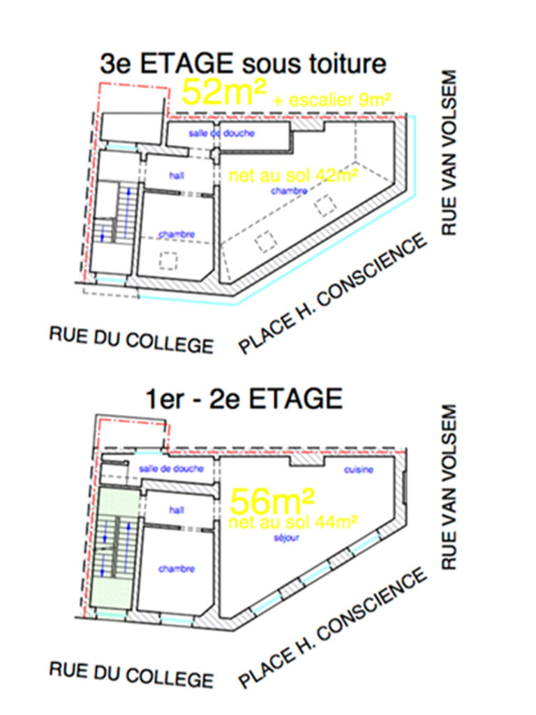 permis d'urbanisme Bruxelles Rue du Collège 132 , 1050 Bruxelles