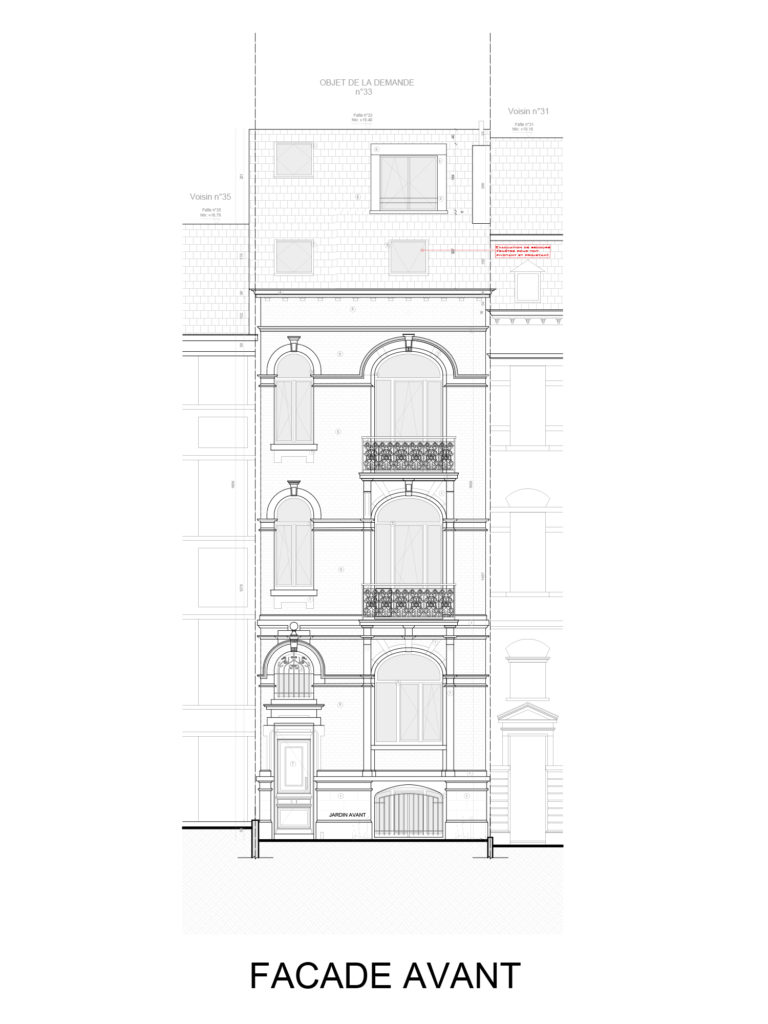 permis d'urbanisme Bruxelles BLD GENERAL JACQUES 33, 1050 Ixelles