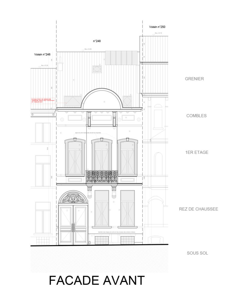 permis d'urbanisme Bruxelles RUE DES PALAIS 248, 1030 Schaerbeek