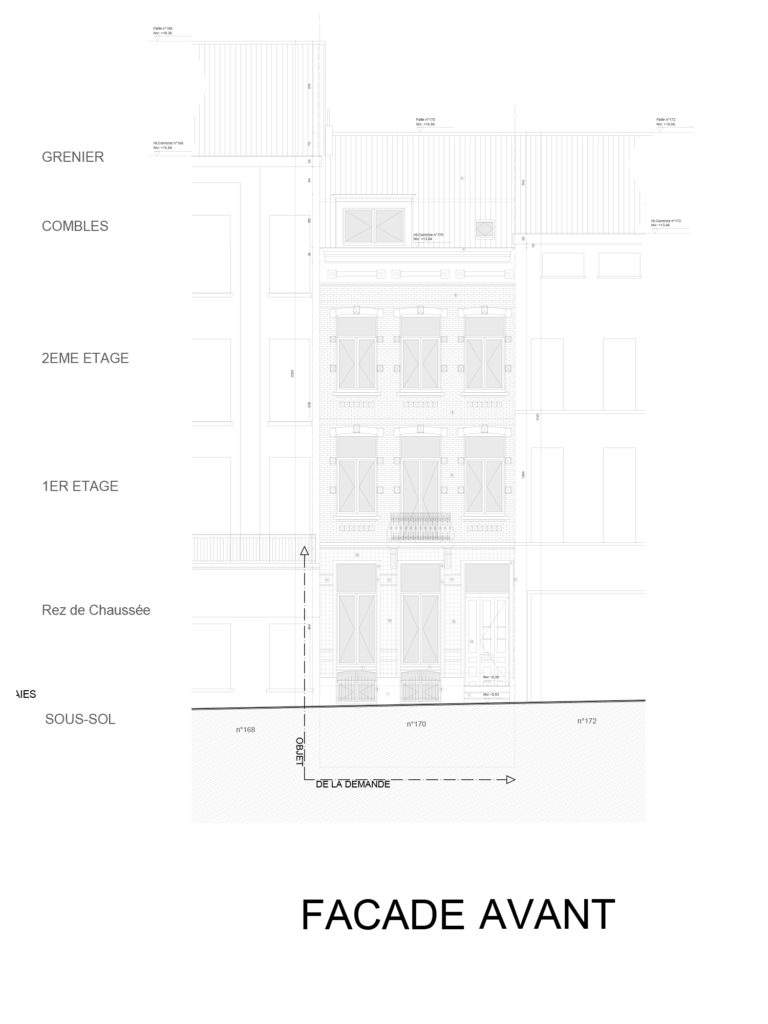 permis d'urbanisme Bruxelles RUE DE l’HÔTEL DES MONNAIES 170, 1060 Saint Gilles