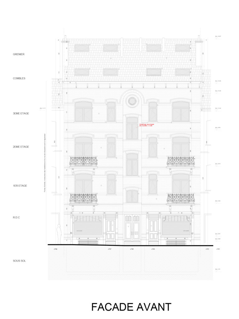 Architecte Bruxelles RUE d’ECOSSE 83-85-87, 1060 Saint Gilles