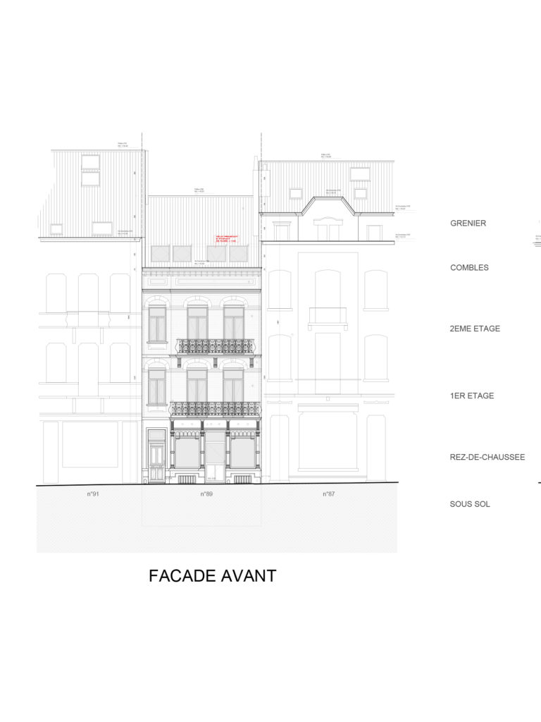 Architecte Bruxelles RUE AMERICAINE 89, 1050 Ixelles
