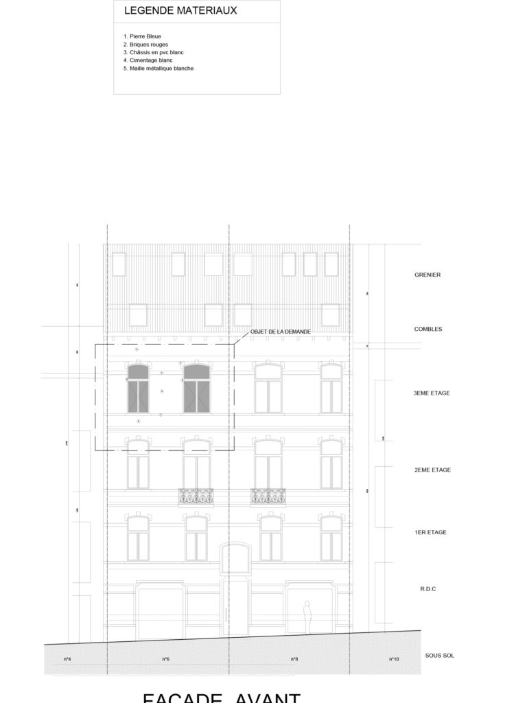 Architecte Bruxelles RUE DE BOSNIE 6-8, 1060 Saint Gilles