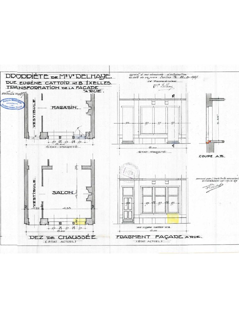 Régularisation urbanistique RUE EUGENE CATTOIR 8, 1050 Ixelles